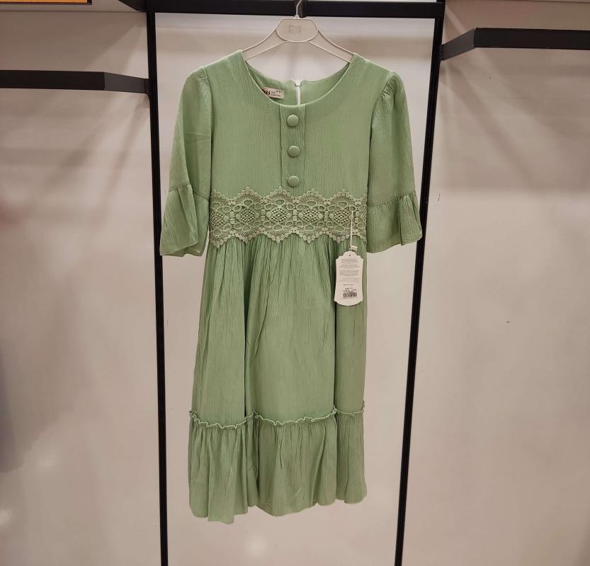 ENFETTO Kids 2229 Beli Dantelli Çocuk Elbise