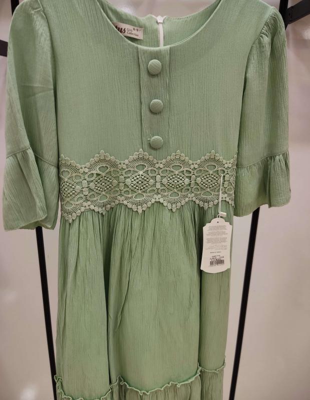 ENFETTO Kids 2229 Beli Dantelli Çocuk Elbise