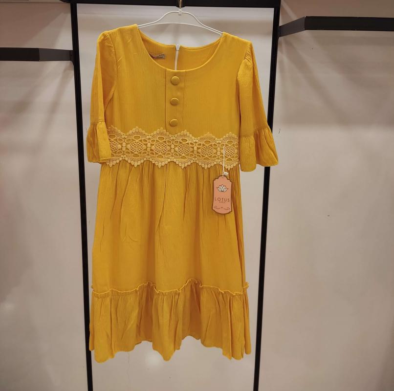 ENFETTO Kids 2229 Beli Dantelli Çocuk Elbise
