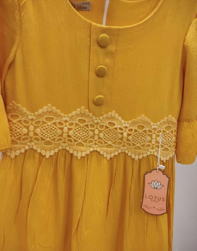 ENFETTO Kids 2229 Beli Dantelli Çocuk Elbise