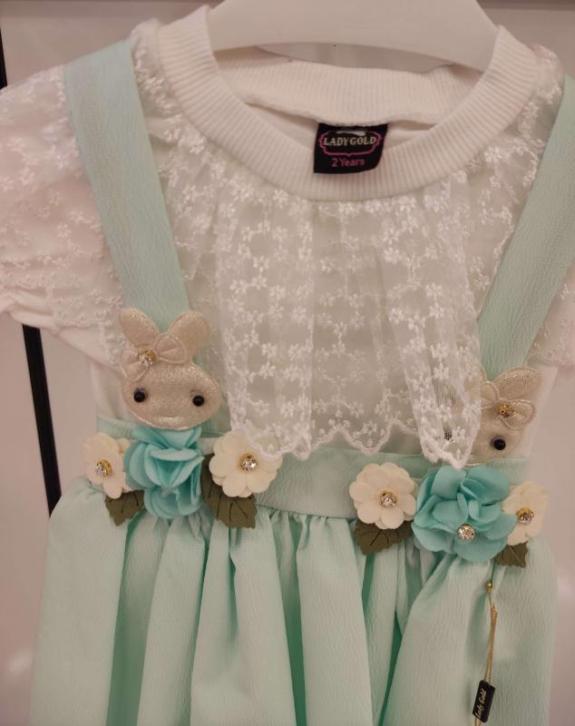LADY GOLD Kids 8020 Askılı Dantelli 2li Takım
