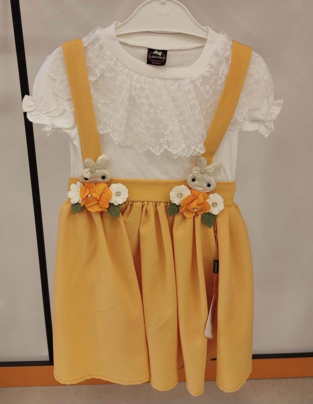 LADY GOLD Kids 8020 Askılı Dantelli 2li Takım