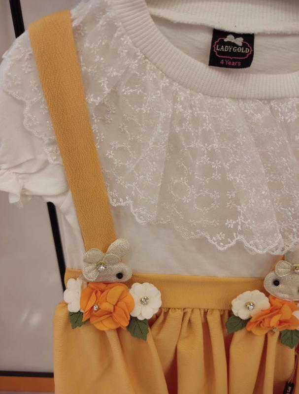 LADY GOLD Kids 8020 Askılı Dantelli 2li Takım