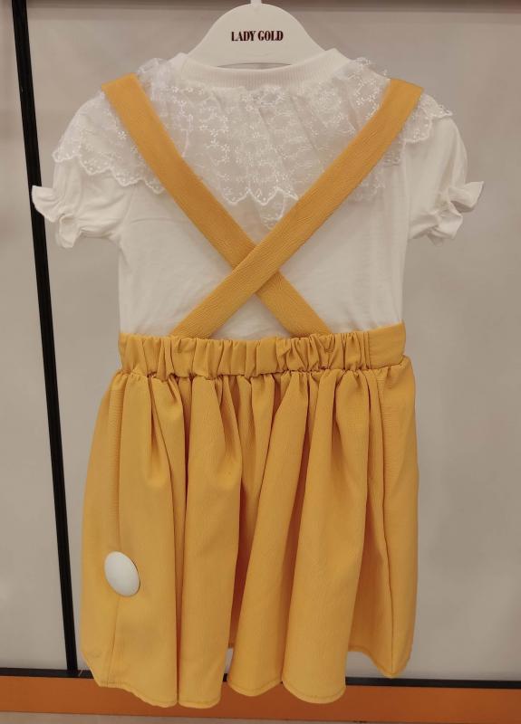 LADY GOLD Kids 8020 Askılı Dantelli 2li Takım