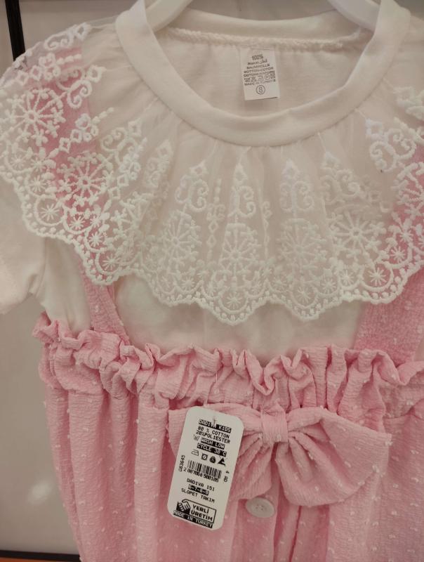 DADİVA Kids 149 Fiyonklu Askılı 2li Çocuk Elbise