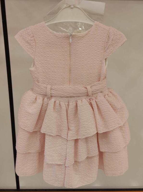 BABİLİ Kids 513 Taçlı Gofre Kız Çocuk Elbisesi