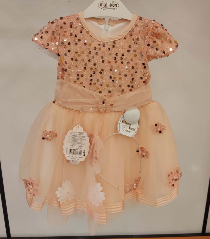 MALİKON  Kids 679 Pul Desen Çocuk Elbise