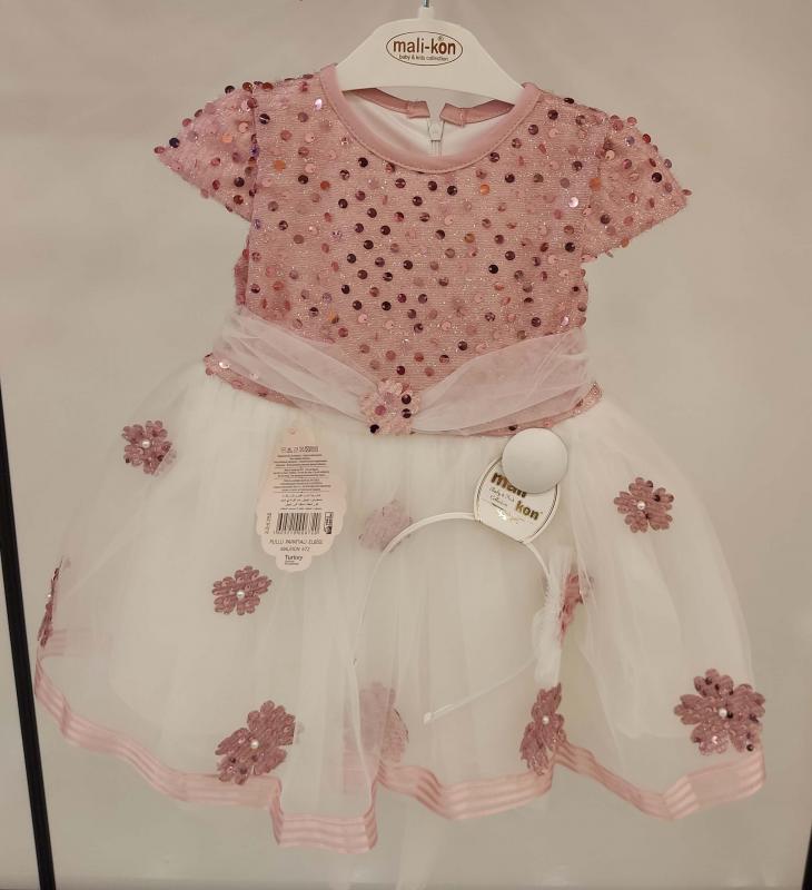 MALİKON  Kids 679 Pul Desen Çocuk Elbise