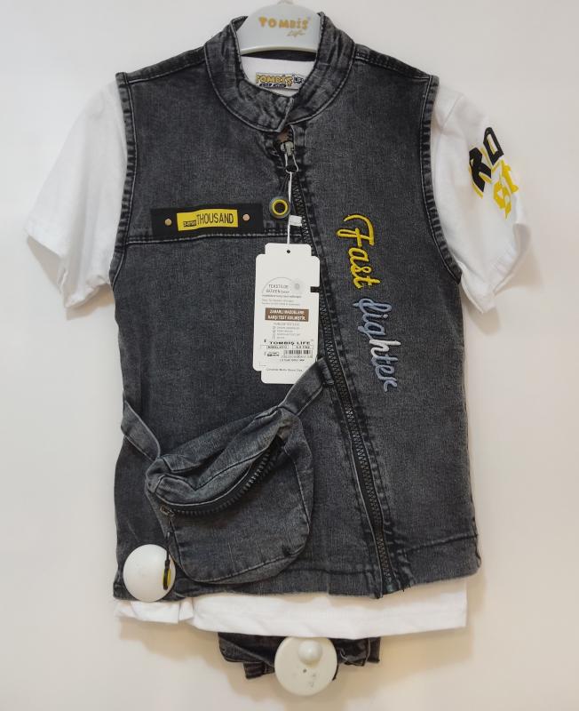 TOMBİŞ Kids 5510 Erkek Çocuk Yelekli 3lü Takım