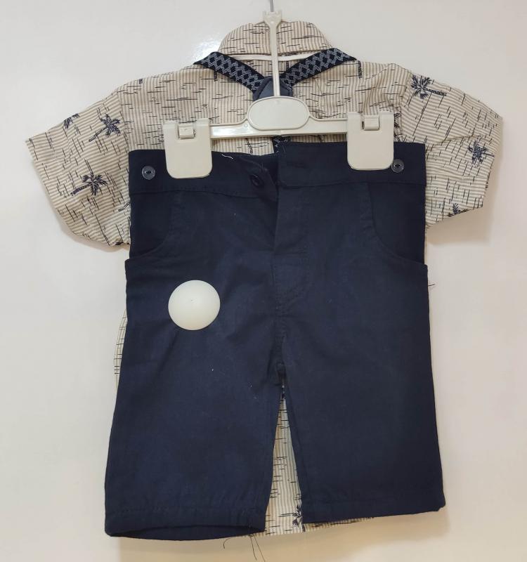 LAİLA Kids 613 Palmiye Gömlekli Erkek Çocuk 2li Takım