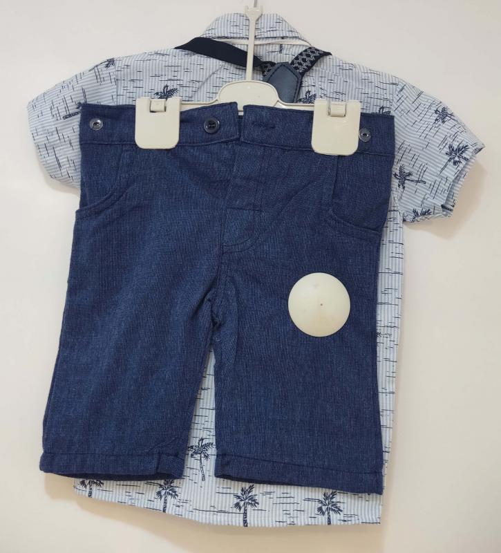 LAİLA Kids 613 Palmiye Gömlekli Erkek Çocuk 2li Takım