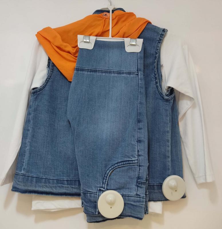 HOLA Kids 1352 Kapşonlu Kot Yelekli Erkek Çocuk Takım
