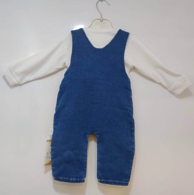 ERSİN Baby 1019 Kız Çocuk Kot Slopet Tulum Takım