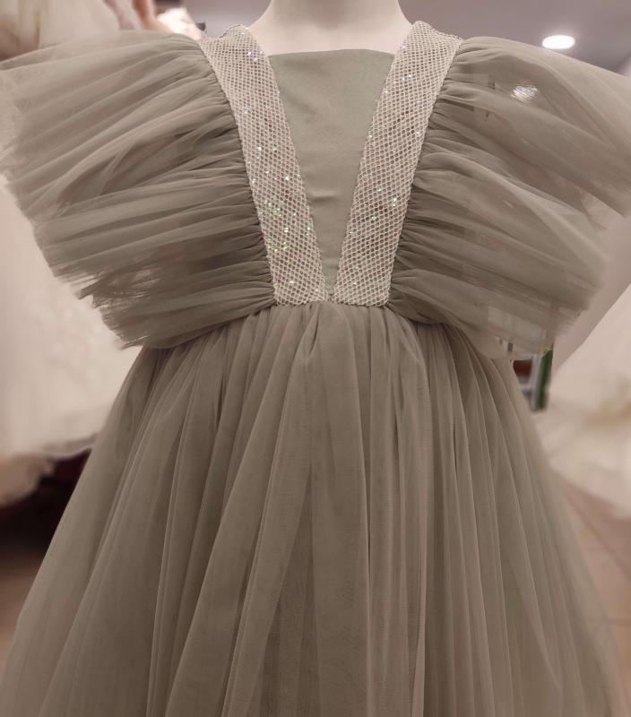 DAİSY GİRLS 8989 Kuyruklu Payetli Çocuk Abiye