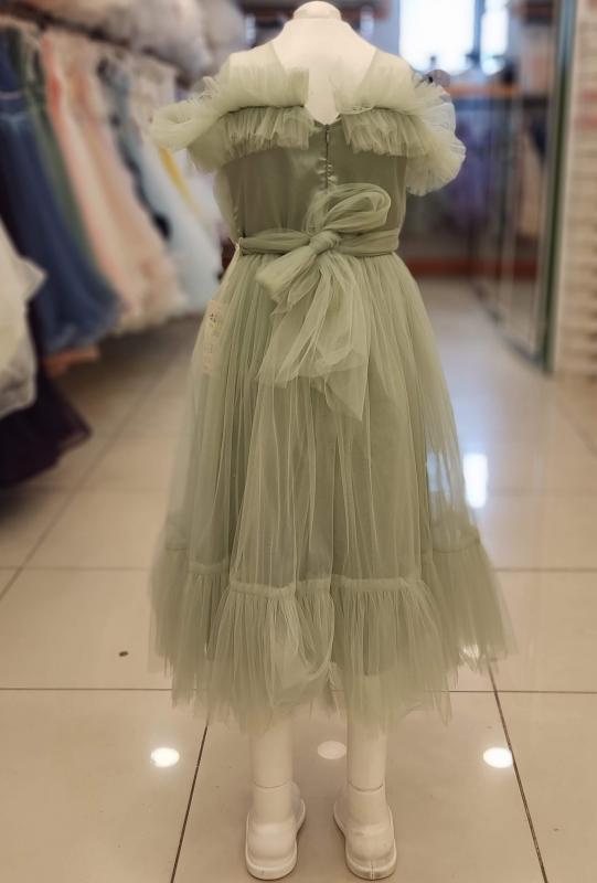 DAİSY GİRLS 2224 Fırfırlı Düşük Omuz Çocuk Abiye