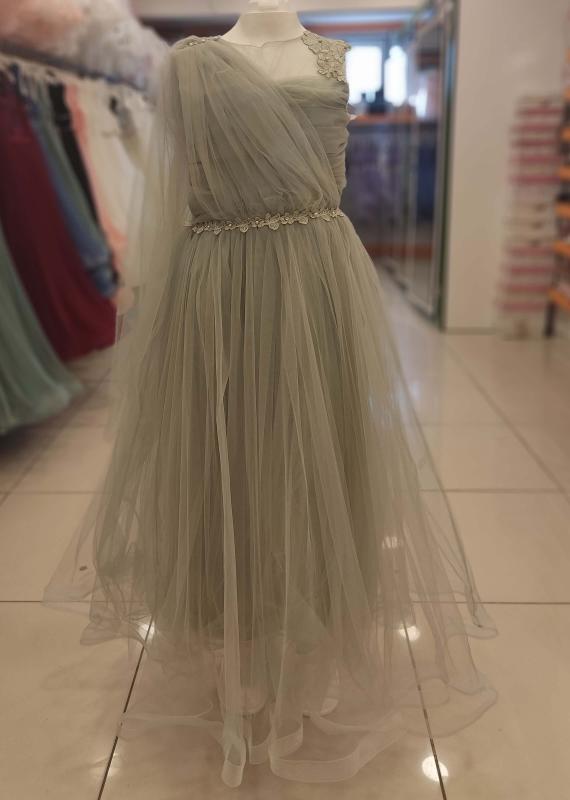 DAİSY GİRLS 2221 Yaka Şallı Çocuk Abiye