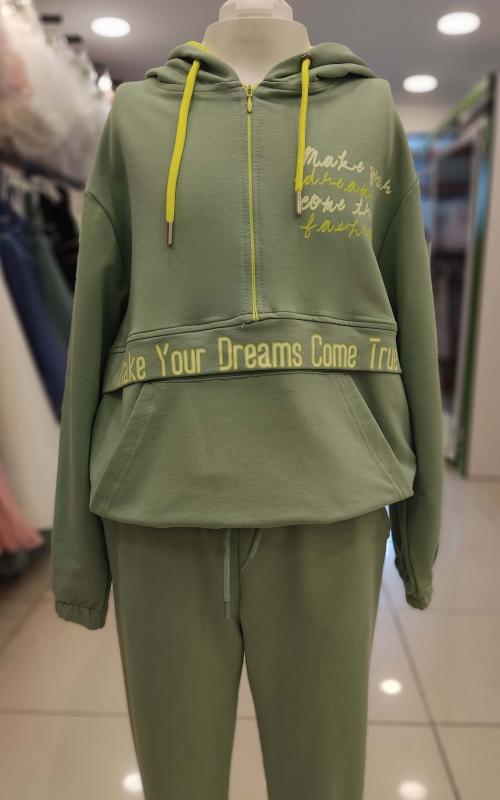 SONÖZ Kids 2335 Yarı Fermuarlı Kız Çocuk 2li Takım