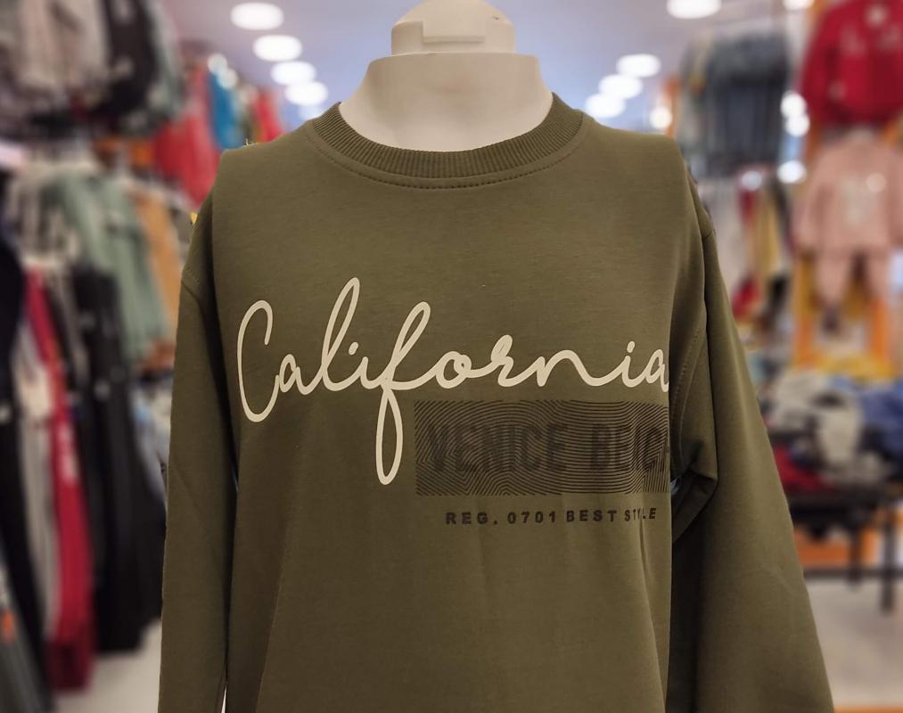 NY Kids 9602-9603 California Arka Baskılı Erkek Çocuk Sweat