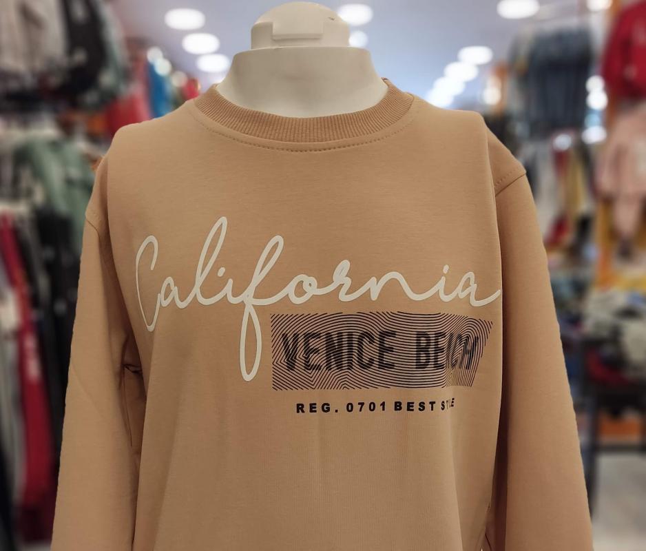 NY Kids 9602-9603 California Arka Baskılı Erkek Çocuk Sweat