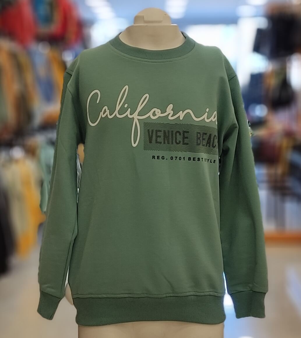 NY Kids 9602-9603 California Arka Baskılı Erkek Çocuk Sweat
