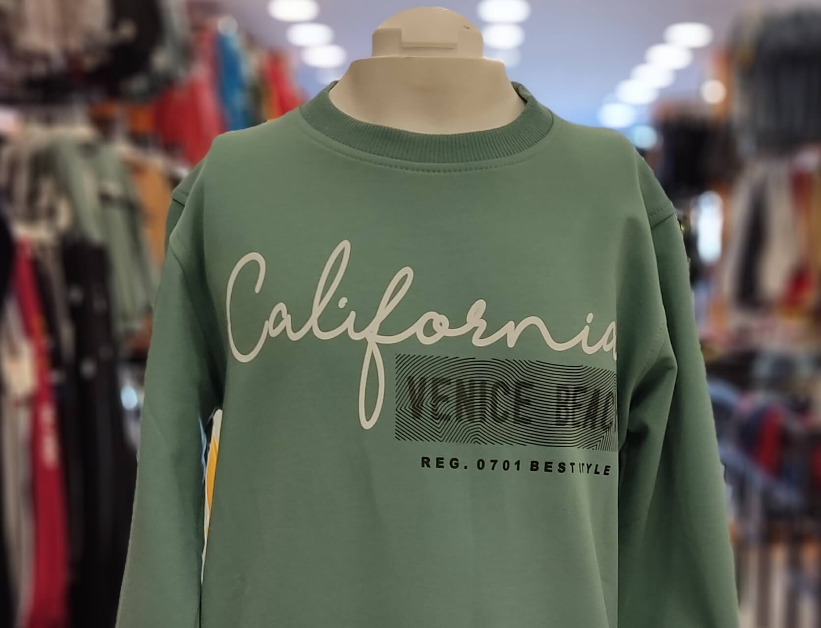 NY Kids 9602-9603 California Arka Baskılı Erkek Çocuk Sweat