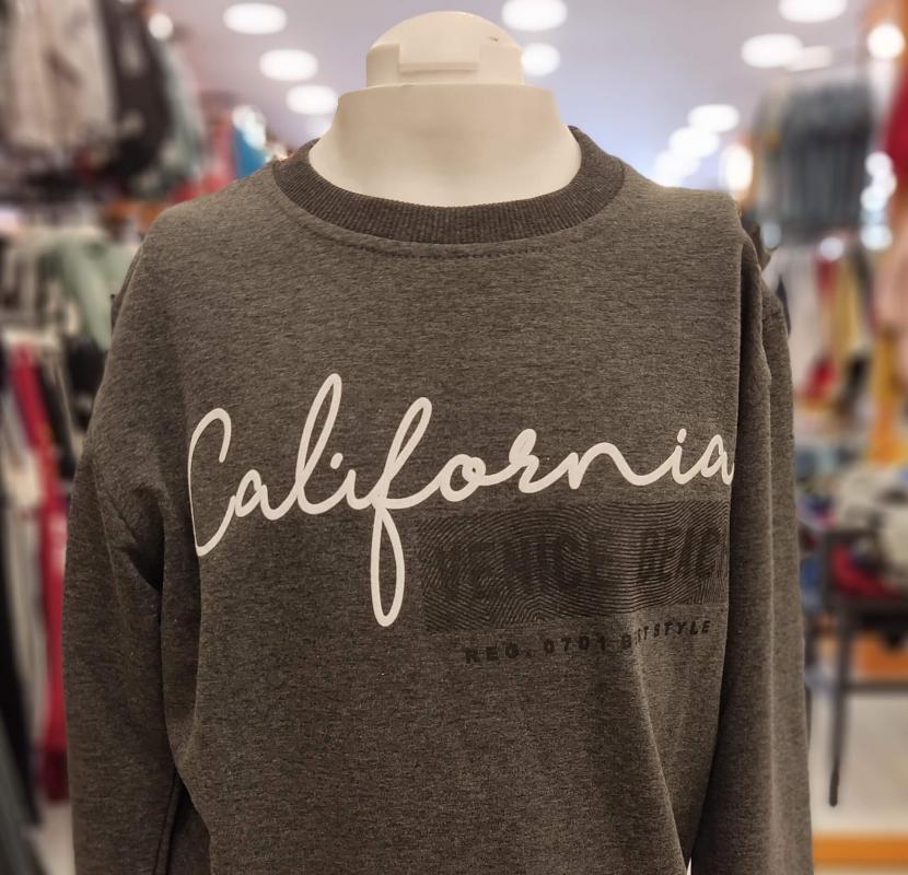 NY Kids 9602-9603 California Arka Baskılı Erkek Çocuk Sweat