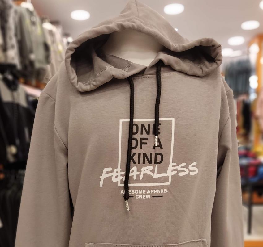 YUKO Kids 1019-2019 ONE Erkek Çocuk Kapşonlu Sweat