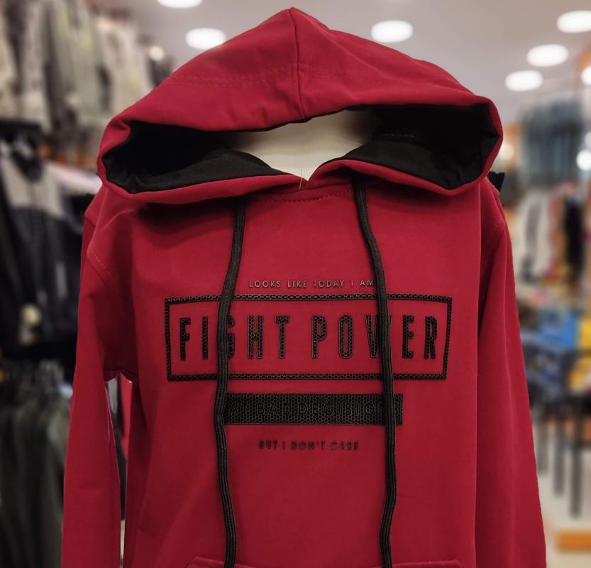 NY Kids 9606-9607 Fight Power Erkek Çocuk Kapşonlu Sweat