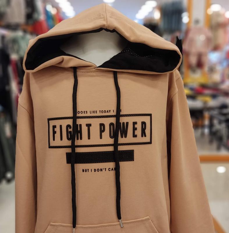 NY Kids 9606-9607 Fight Power Erkek Çocuk Kapşonlu Sweat