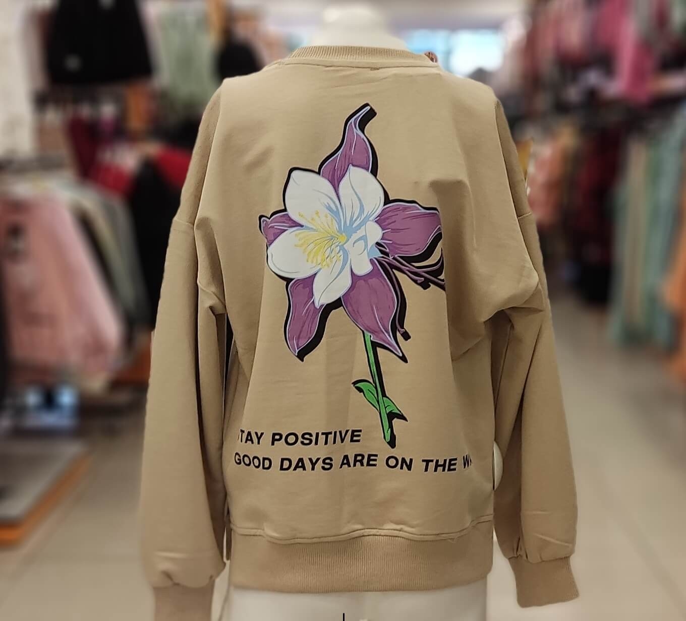 HAY Kids 337 B. Yaka Gül 2İplik Kız Çocuk Sweat