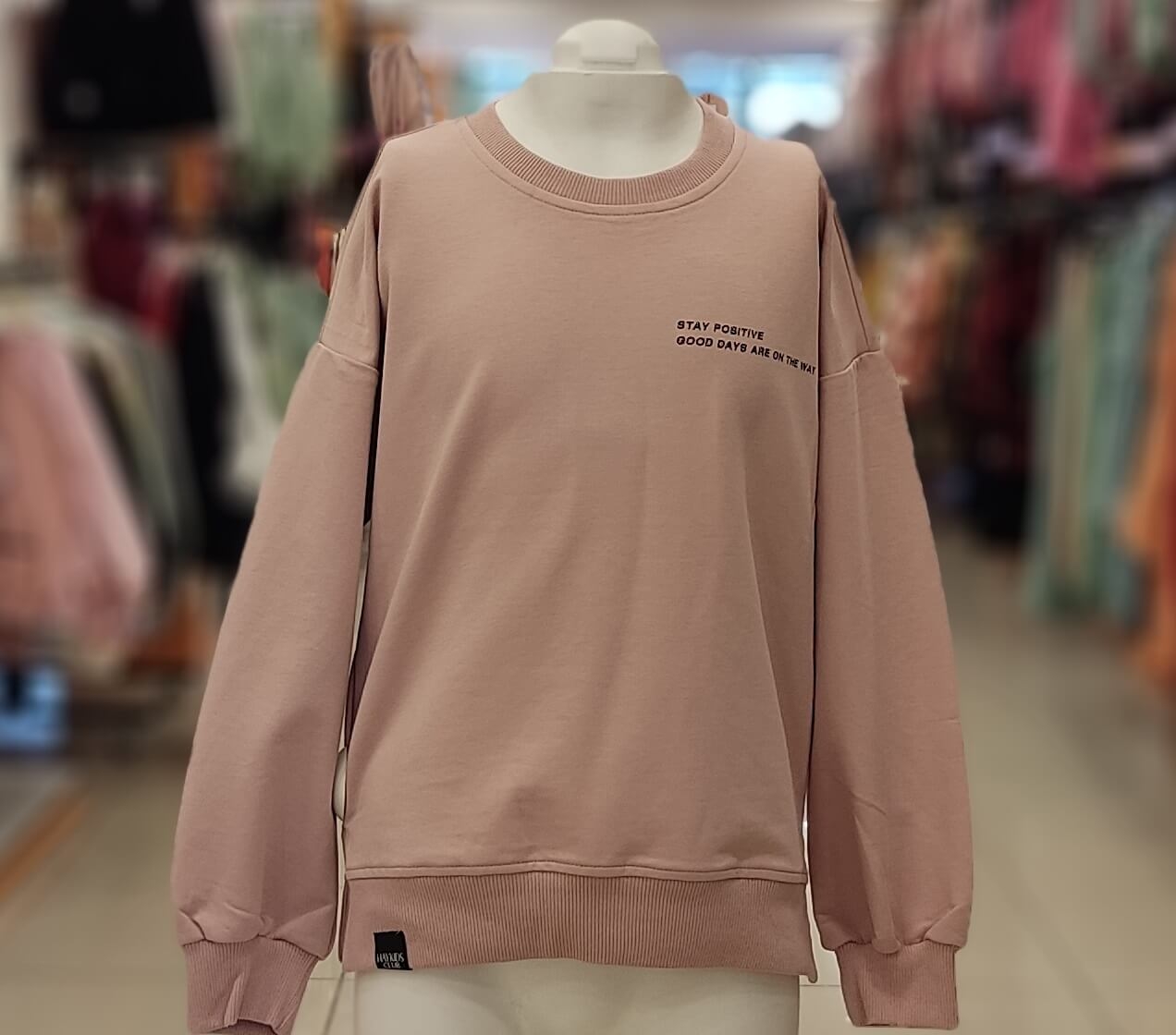 HAY Kids 337 B. Yaka Gül 2İplik Kız Çocuk Sweat