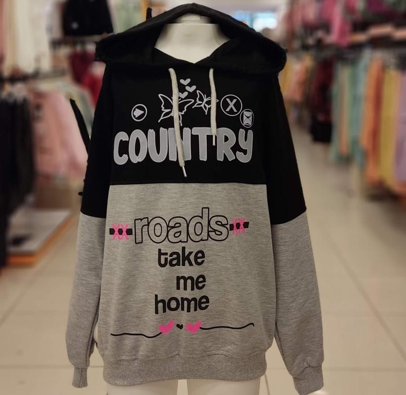 BONİBON’S Kids 6005-7005 Country Kız Çocuk Kapşonlu Sweat