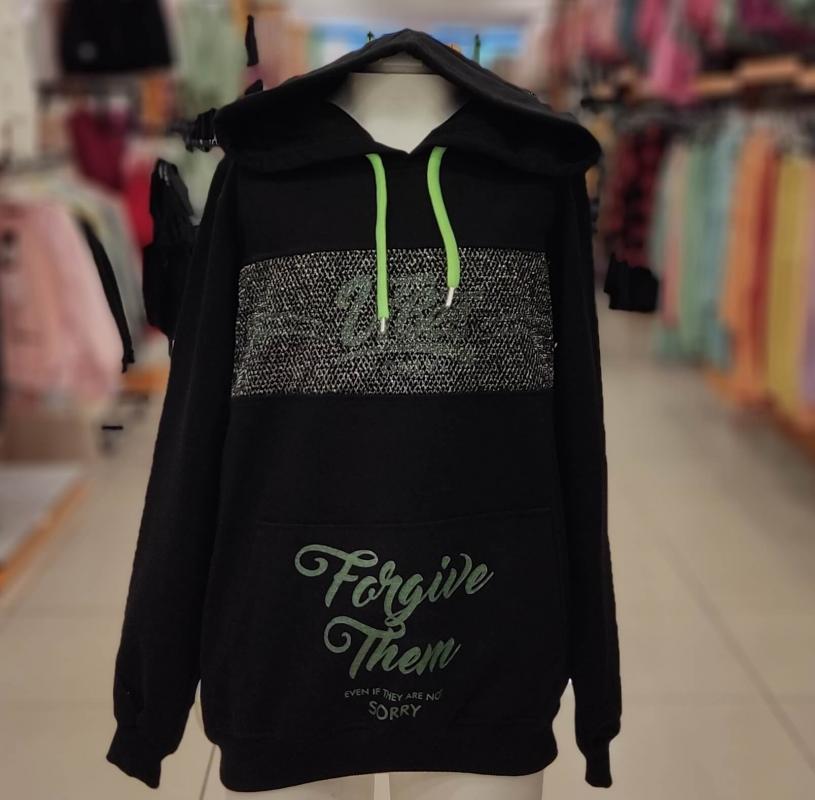 BONİBON’S Kids 6008-7008 Fileli Kız Çocuk Kapşonlu Sweat