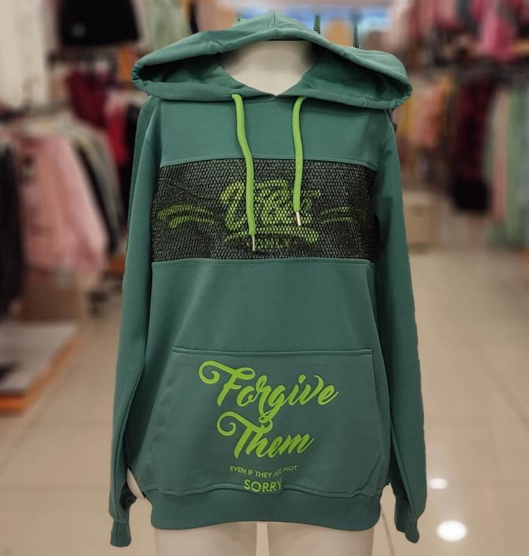 BONİBON’S Kids 6008-7008 Fileli Kız Çocuk Kapşonlu Sweat