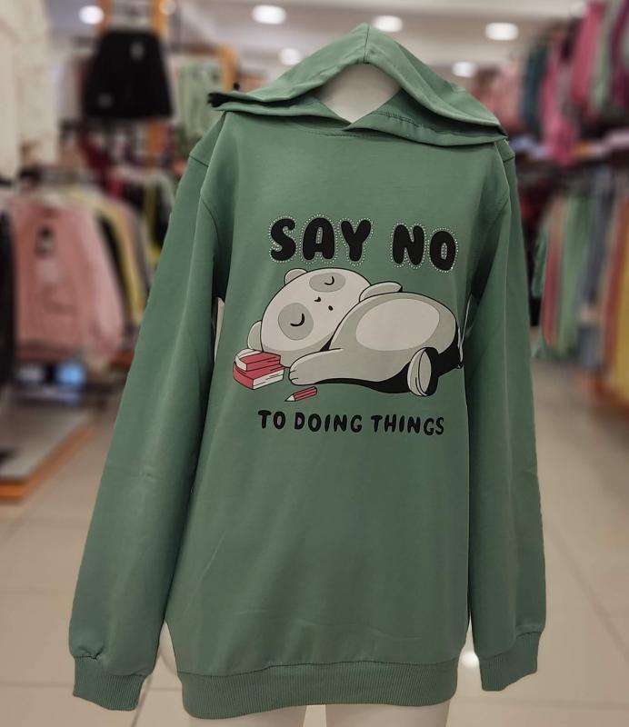 ELİSS Kids 2050-3050 Say No Kız Çocuk Kapşonlu Sweat