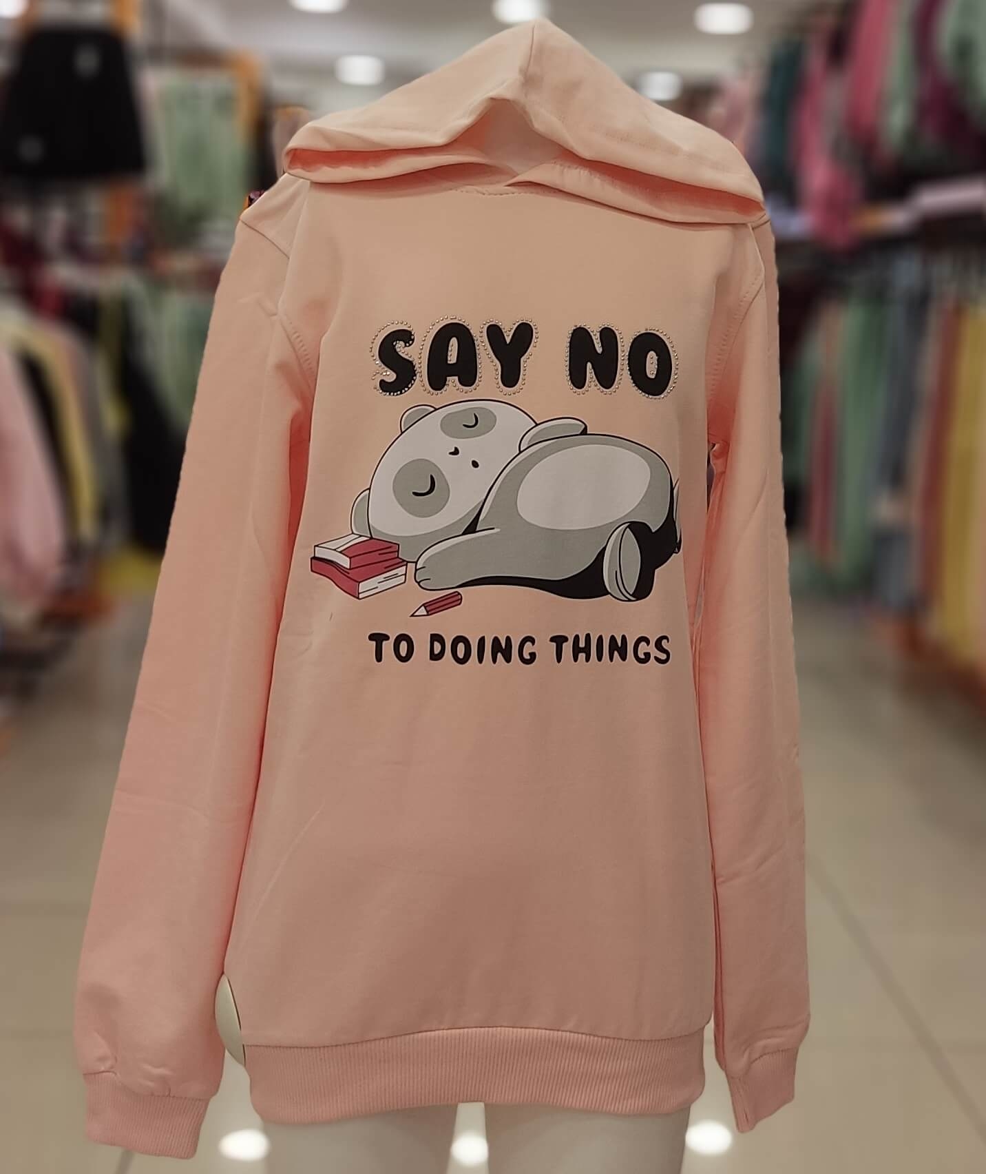 ELİSS Kids 2050-3050 Say No Kız Çocuk Kapşonlu Sweat