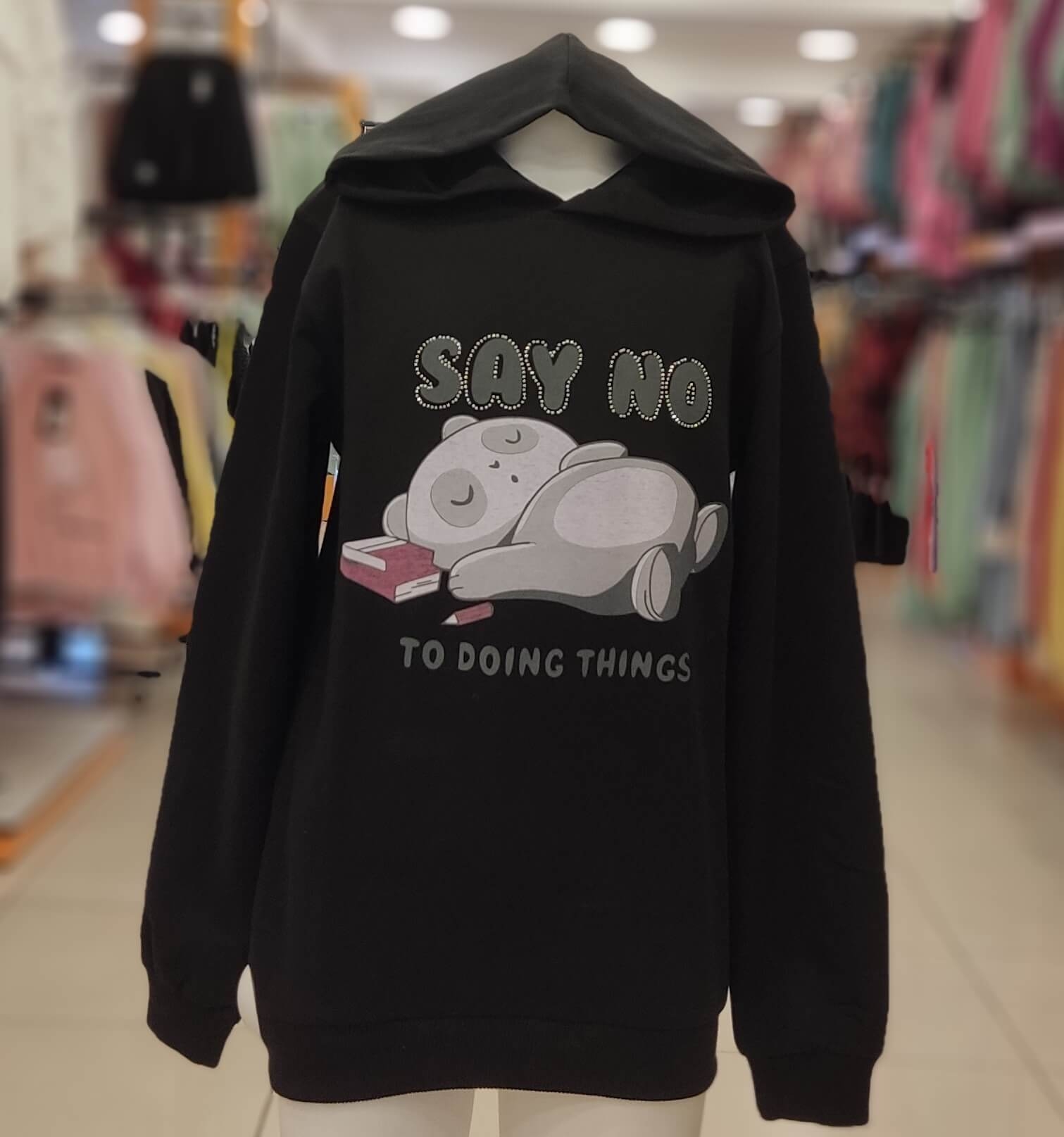 ELİSS Kids 2050-3050 Say No Kız Çocuk Kapşonlu Sweat