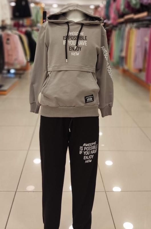 YUKO Kids 2008-3008 Erkek Çocuk Kapşonlu 2li Takım