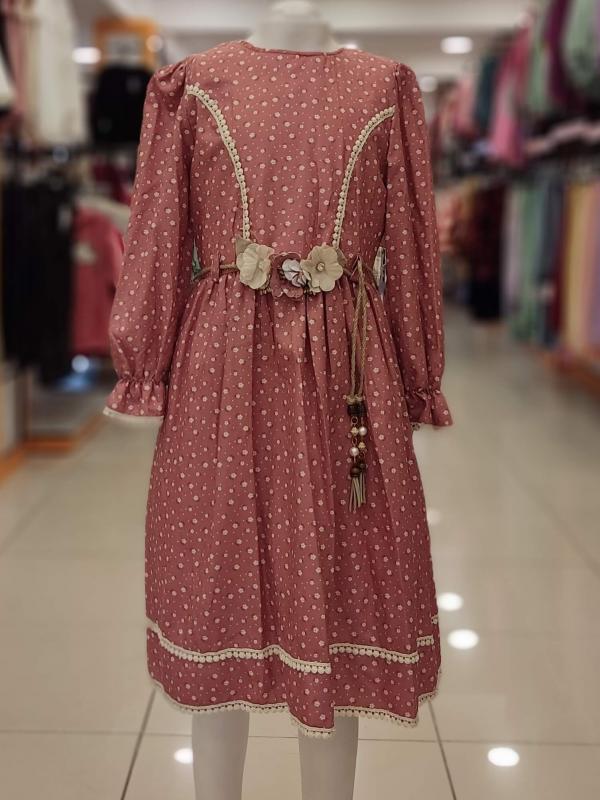 TİVİDO Kids 2303 Kız Çocuk Kemerli Elbise