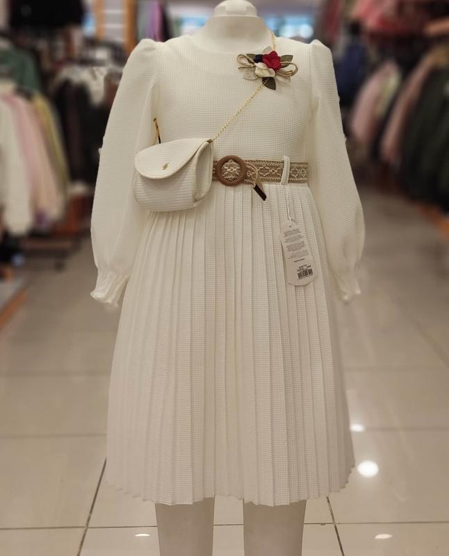 ENFETTO Kids 2342 Çantalı Kız Çocuk Elbise