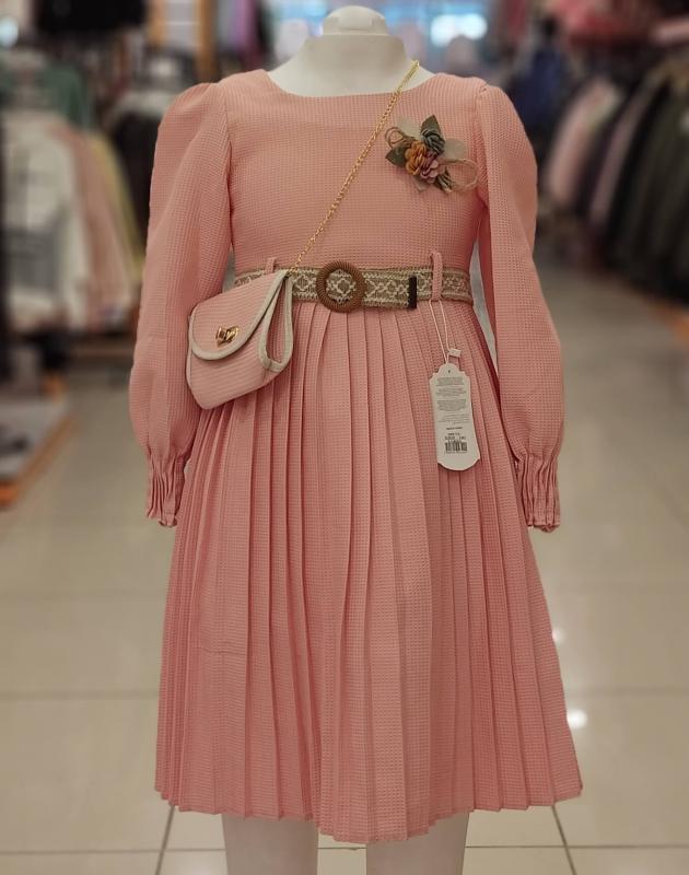 ENFETTO Kids 2342 Çantalı Kız Çocuk Elbise
