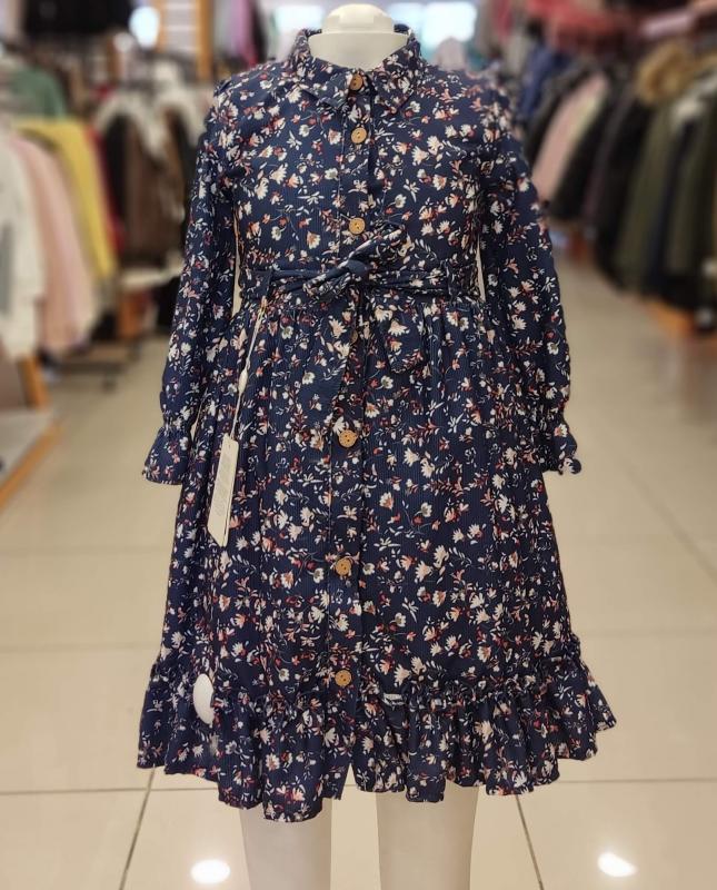 MİSS KUĞU Kids 4617 Kız Çocuk Çıtır Çiçekli Elbise