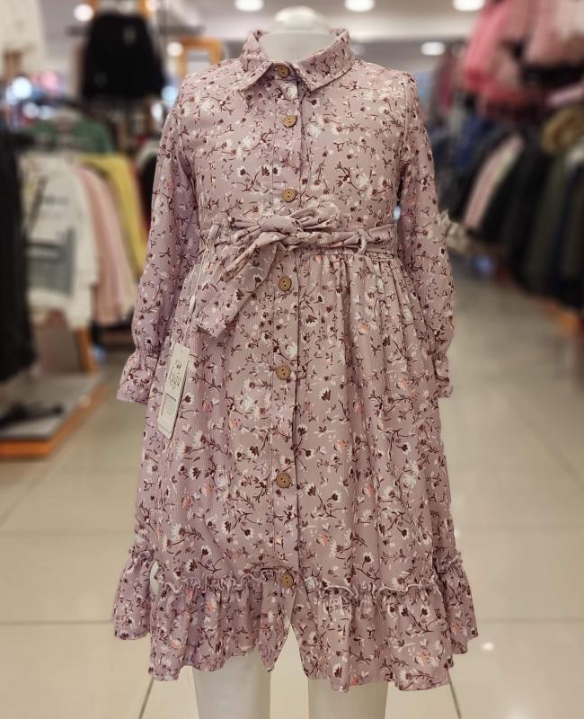 MİSS KUĞU Kids 4617 Kız Çocuk Çıtır Çiçekli Elbise