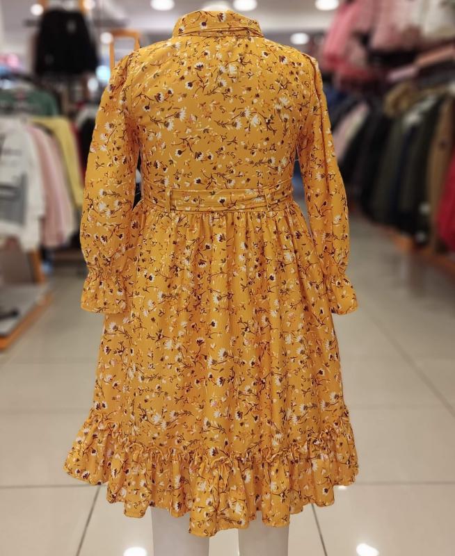 MİSS KUĞU Kids 4617 Kız Çocuk Çıtır Çiçekli Elbise