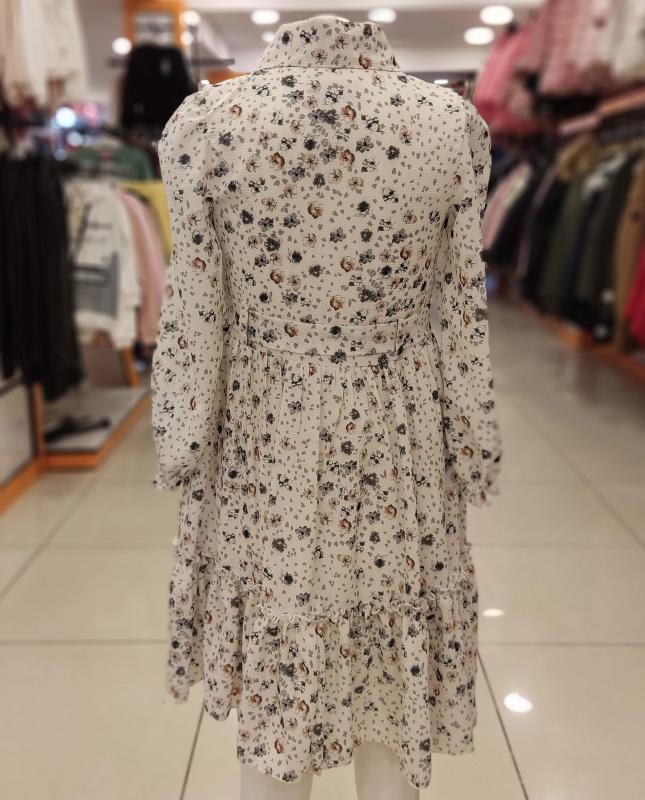 Babili Kids 506 Baskılı Kız Çocuk Krep Elbise