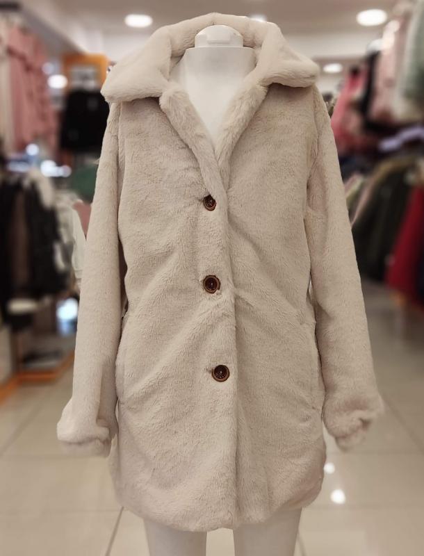 PULCINO Kids 22743 Düğmeli Kız Çocuk Peluş Kaban