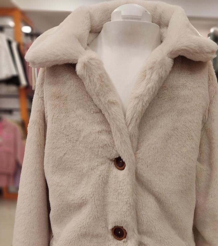 PULCINO Kids 22743 Düğmeli Kız Çocuk Peluş Kaban
