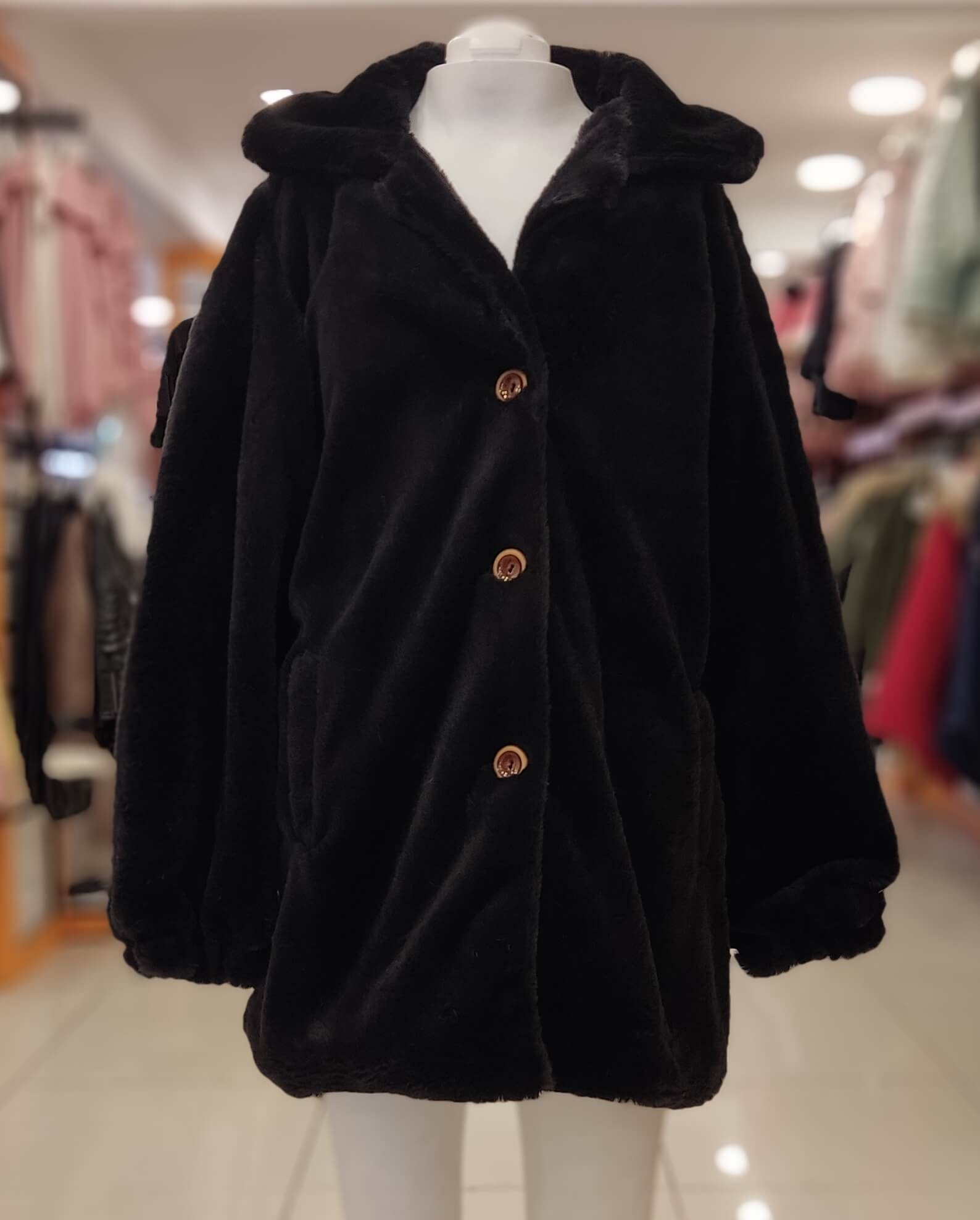 PULCINO Kids 22743 Düğmeli Kız Çocuk Peluş Kaban