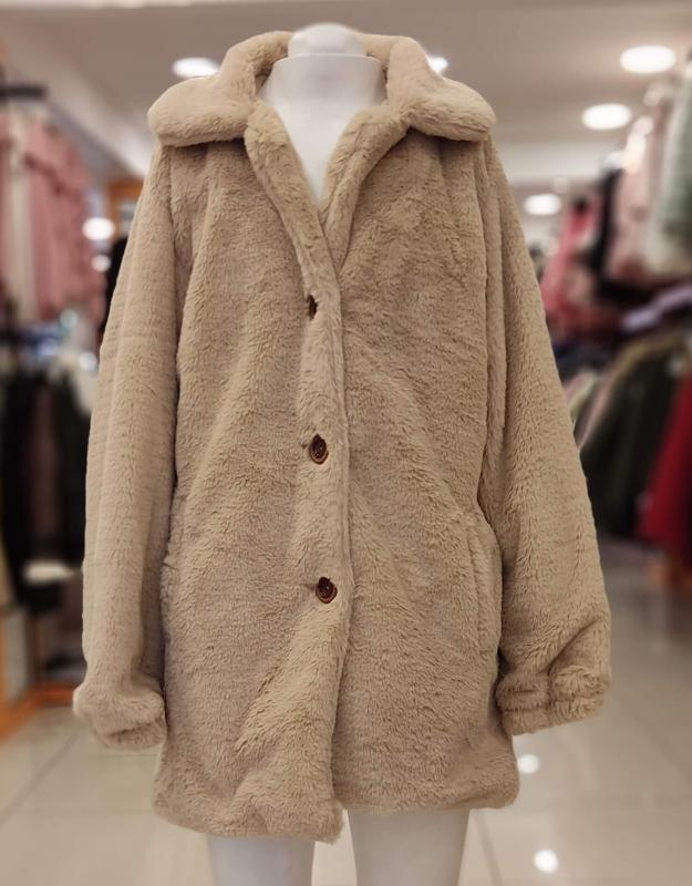 PULCINO Kids 22743 Düğmeli Kız Çocuk Peluş Kaban