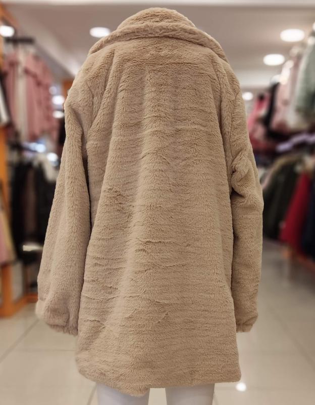 PULCINO Kids 22743 Düğmeli Kız Çocuk Peluş Kaban